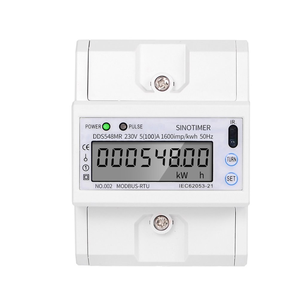 SINOTIMER DDS548Herr 5-100A 230V Multi-funktionale Einphasig AC Energie Verbrauch Meter Überwachung Schiene Mit RS485 Modbus