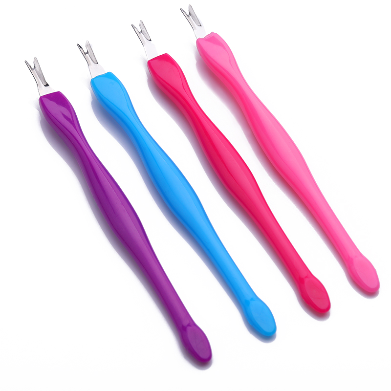1Pc Tote Haut Entferner Nagel Kunst Gabel Häutchen Entferner Zange Pusher Trimmer Edelstahl Pedikübetreffend NäGel Pflege Nagel Werkzeuge