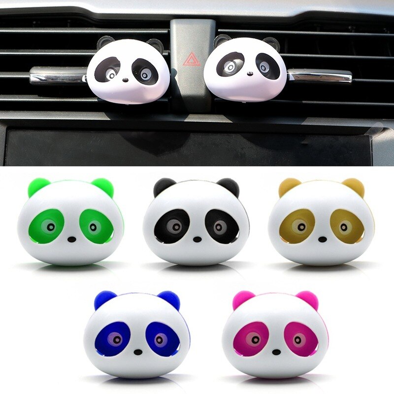 Cute Panda Car Styling Air Freshener Perfume ambientador para auto for Air Vent Decoration Car Smell Flavors Accessories