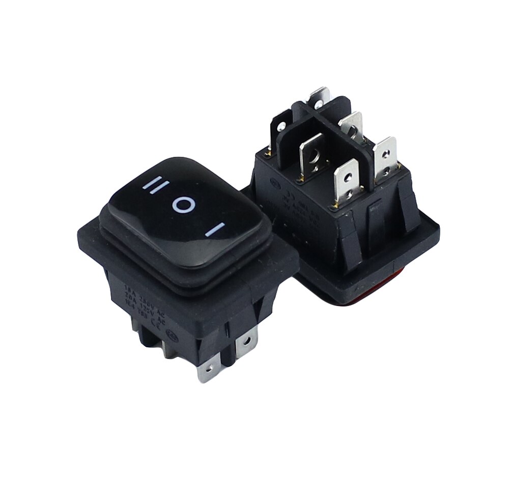 1Pcs Waterproof 6Pin Rocker Switch 3 Position Locking ON-OFF-ON DSDT 16A/250V/ 20A 125V RL2