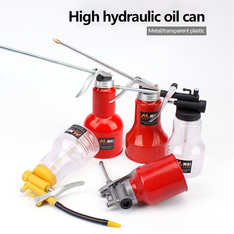 Aceitera, aceite lubricante, máquina de metal y plástico, recipiente para aceite, manguera extendida, bomba de alta presión, pistolas de grasa, herramienta de reparación de automóviles
