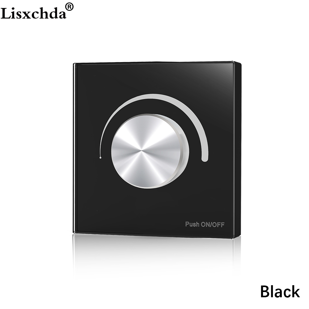 Ac triac lysdæmper led 220v 230v 110 vdimmable knap trykkontakt controller til led pære lys lamper (hvid / sort)
