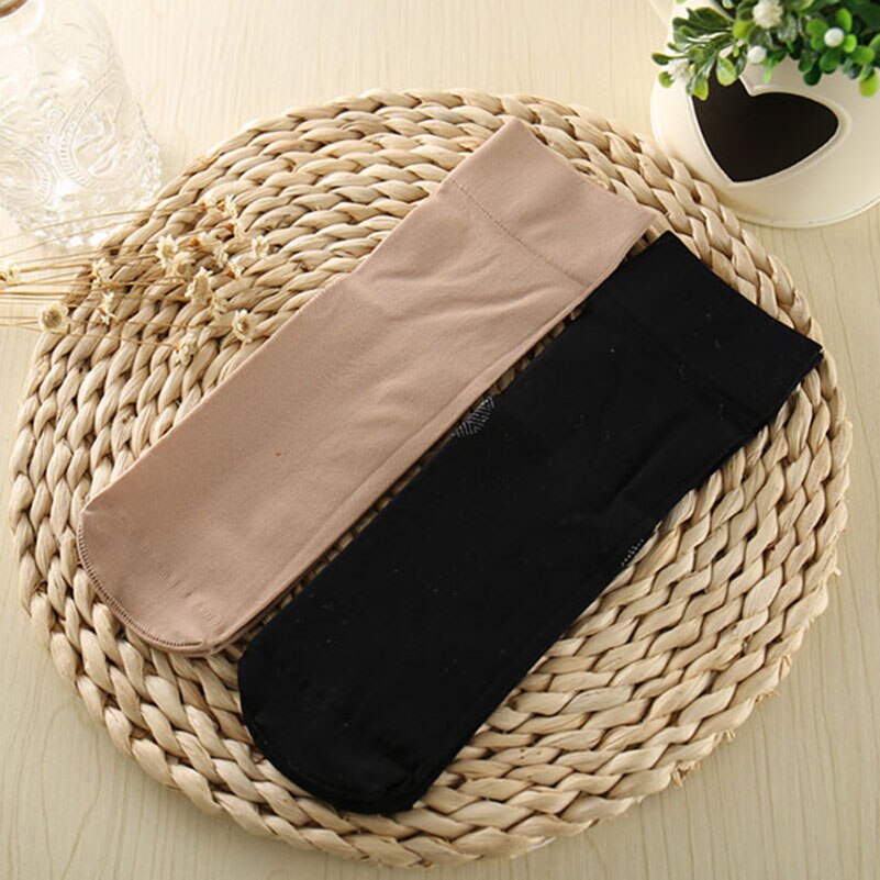 10 pairs Women socks Wide Mouth Nylon Ankle Socks Sexy Ladies Girl Low Cut Short Stock Thick Silk Soft Thick Meias 2 colors: C free color