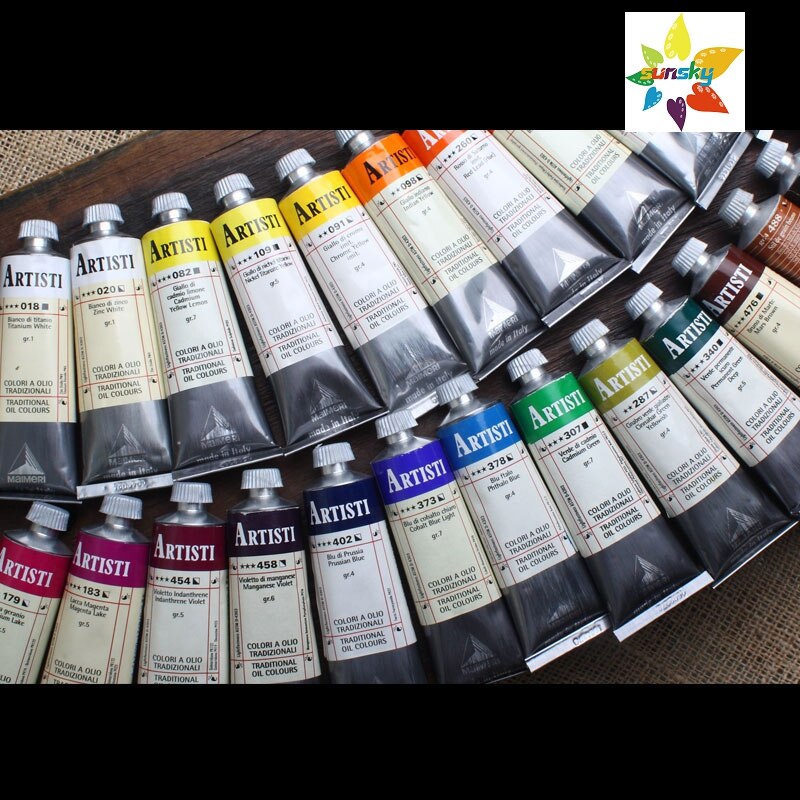Maimeri Artisti-aceite Original italiano, tubular de gran durabilidad, 60ml, 102 colores, suministros de arte autoselectos
