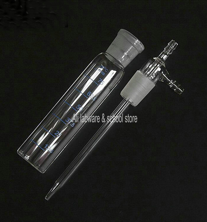 1pc/lot 10ml/25ml/50ml/75ml/100ml/125ml/250ml/275ml/325ml lab Glass Impact absorber bottle Absorption tube gas sampler bottle