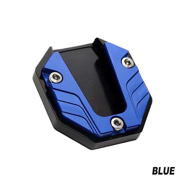 Universale Scooter moto bici cavalletto Extender piede supporto laterale estensione Pad piastra di supporto antiscivolo Base allargata: Blu