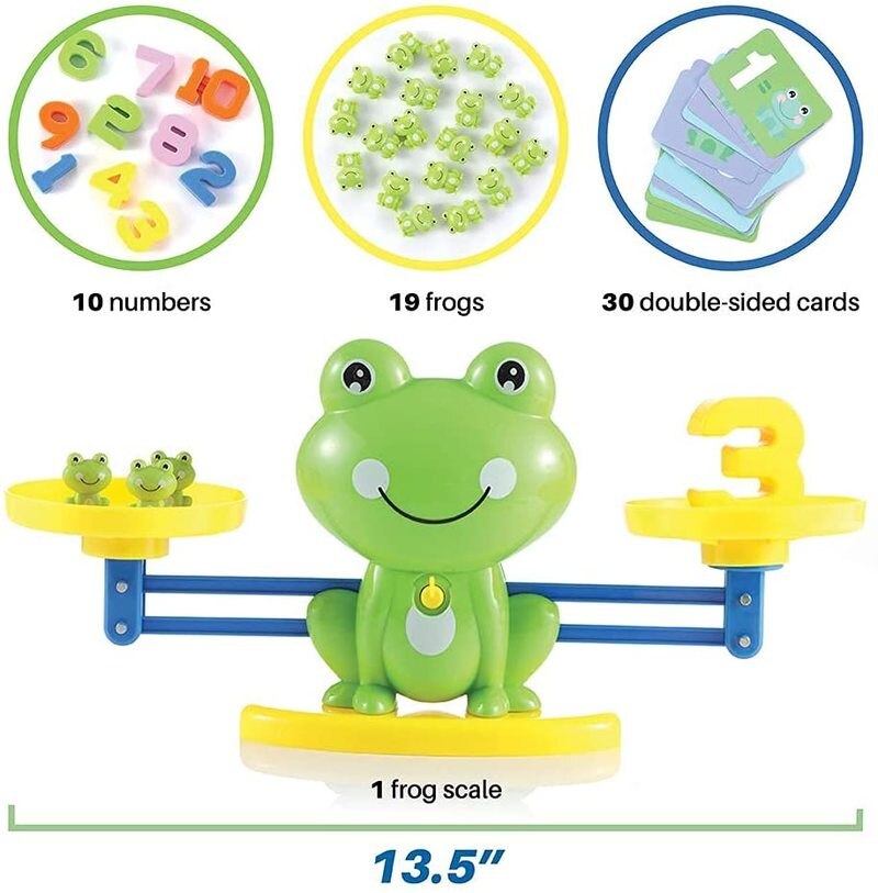 Balance Math Game Educational Toys STEM Learning Material Counting Toys - Fun Scale Balancing Toy Set for 3 + Years Old