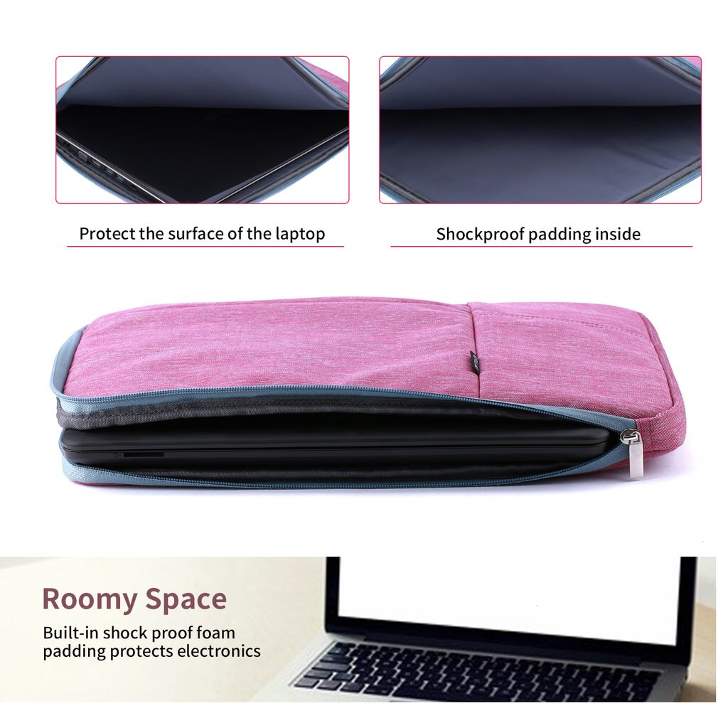 15 Inch Waterproof Laptop Case Bag Organizer with Handle for Laptop / Notebook / for MacBook Shock-proof Briefcase