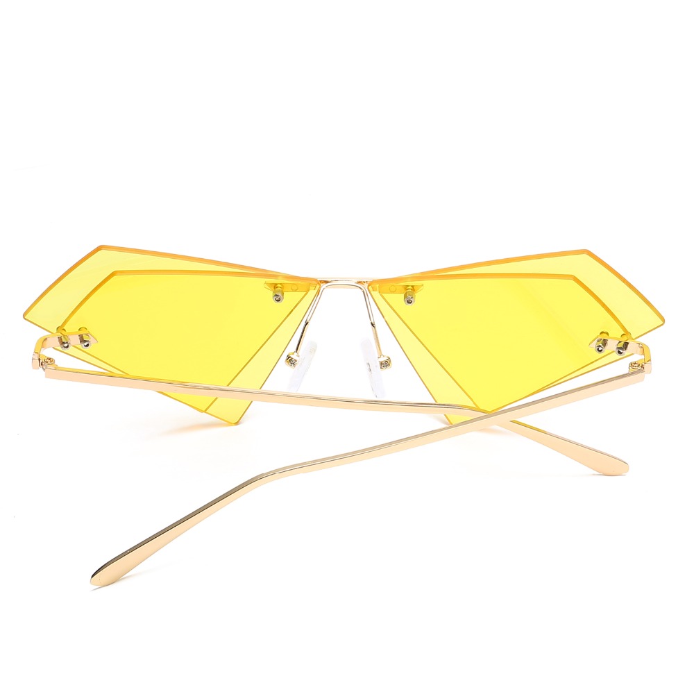 Unique Triangle Frame Night Vision Driving Glasses For Women Yellow Eyeglasses Brand lunettes de vision nocturne 7763CJ