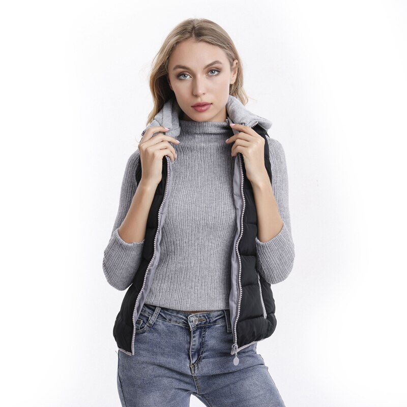 Dames winddicht warm vest dames slim vest dames mouwloos winterjack ultralicht wit vest