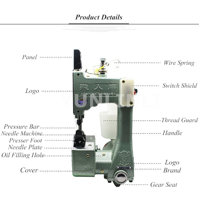 Industrial Portable Electric Sewing Machine 220V Woven Bag Sealing Machine GK9-2