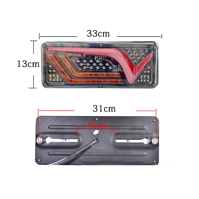 2pcs 12/24v dynamische LED LKW Rücklicht Blinker hintere Bremslichter Rückfahr leuchte Anhänger LKW Bus Wohnmobil Wohnwagen