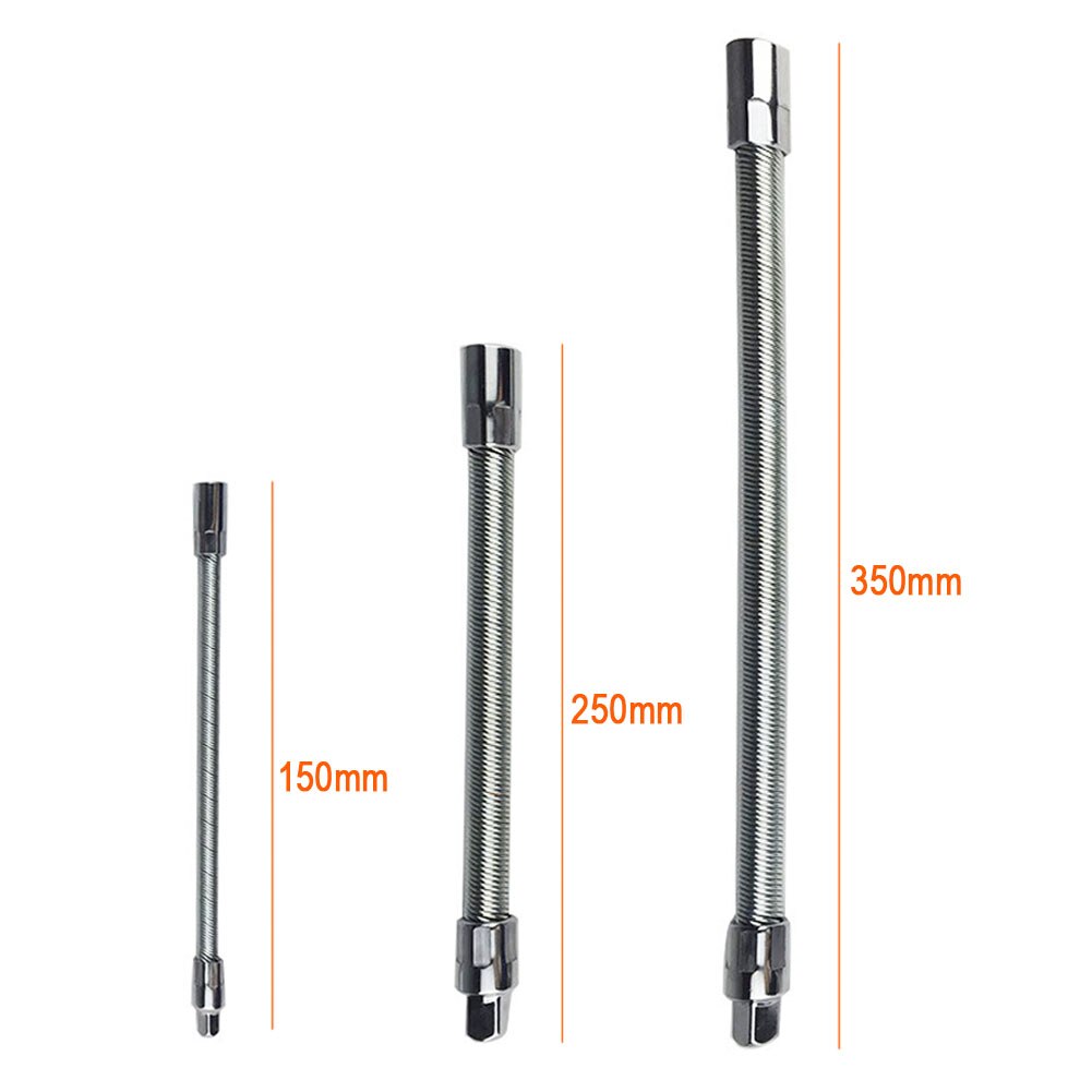 Spring Long Hand Tool Shaft Socket Drive Ratchet Wrench Extension Bar Durable Rustproof Flexible Adapter Alloy Practical