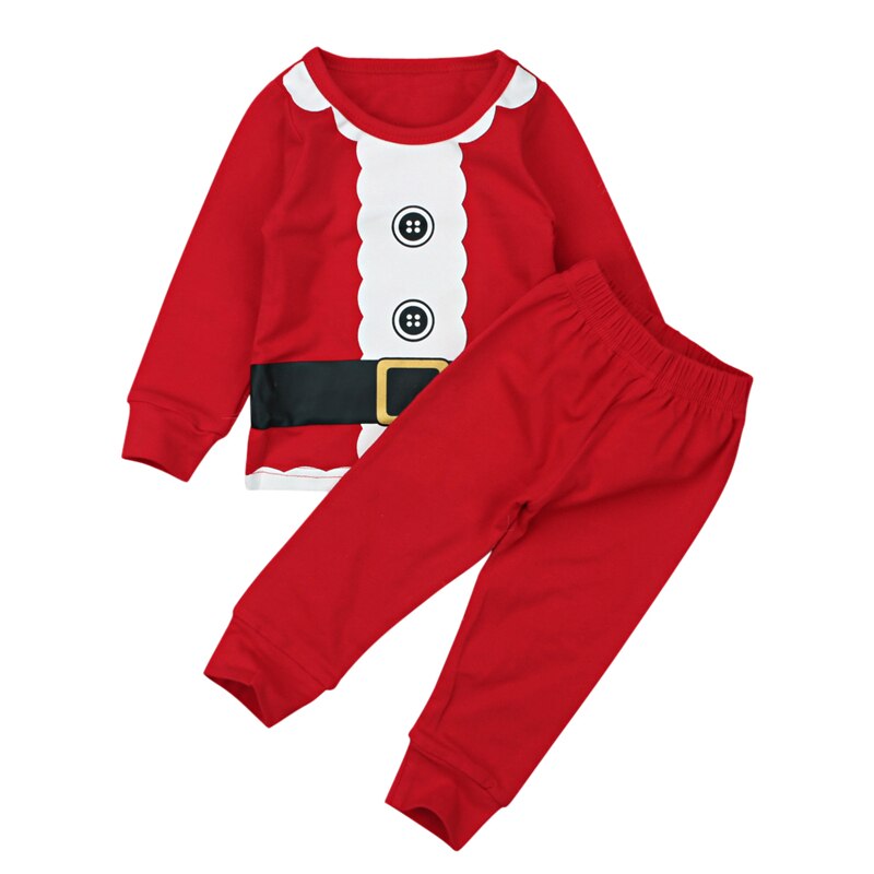 Herbst und Winter 2 stücke Kleinkind freundlicher Langarm verrotten einstellen Baby Jungen Mädchen Outfits Weihnachten Baby Pyjama Nachtwäsche einstellen