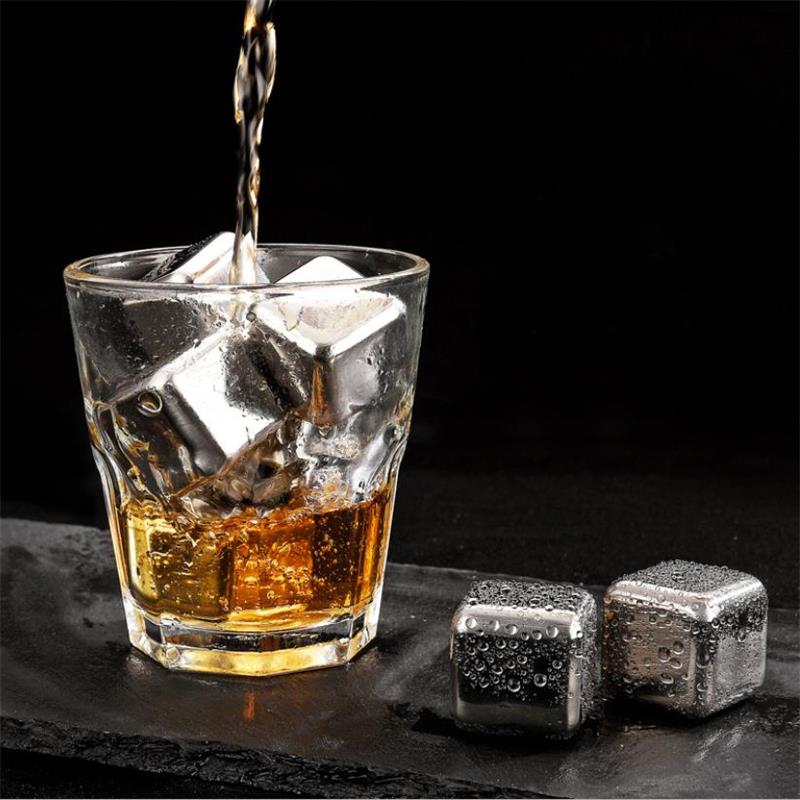 Vieruodis rustfrit stål isterninger whisky sten hold din drink kold længere isterninger spand bar køler holder køleværktøj