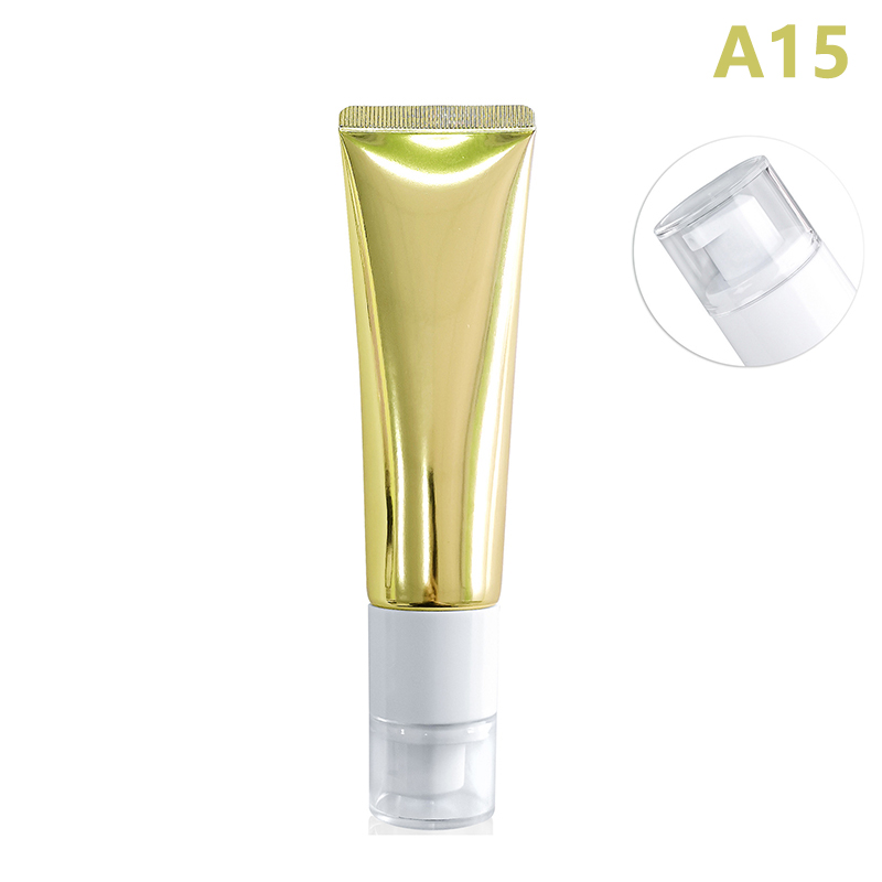 1Pcs Gold Silver Empty Refillable Plastic Soft Tubes Squeezable Bottle Cosmetic Container For Facial Cleaner Lotion Hand Cream