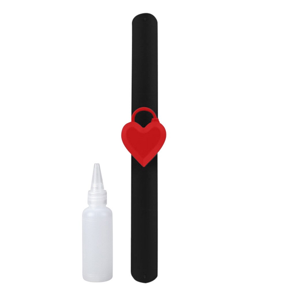 Gel de nettoyage des mains distribution Bracelet amour coeur Portable Bracelet Portable distributeur Bracelet petit distributeur de savon B11: E