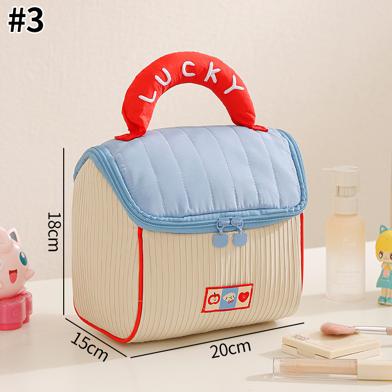 Borsa per il trucco di grande capacità Borsa da donna Elementi essenziali da viaggio Custodia per cosmetici Astucci per studenti Organizzatore di cancelleria: Viola