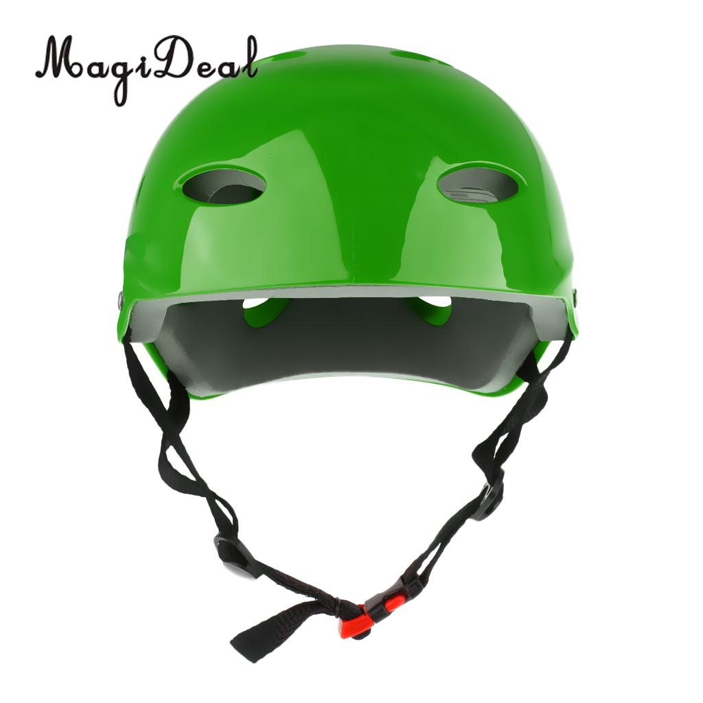 MagiDeal CE Approvato Acqua Sicurezza e prevenzione nello sport Casco Wakeboard Kayak Canoa Barca Deriva Surf Skateboard di Protezione In Bicicletta Cappello di S M L: S Green