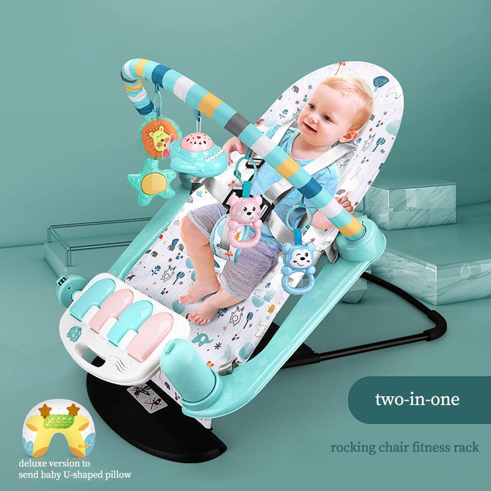 Kidlove 2- i -1 baby fitness klaver foldbar spædbarn musik stol børns tidlige uddannelse legetøj jul