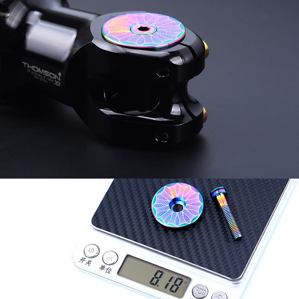 28.6Mm Mtb Fiets Stem Headset Top Cap Titanium Legering Ultralichte Stuurpen Top Cap Bmx Racefiets vork Stem Top Cap Kom Covers