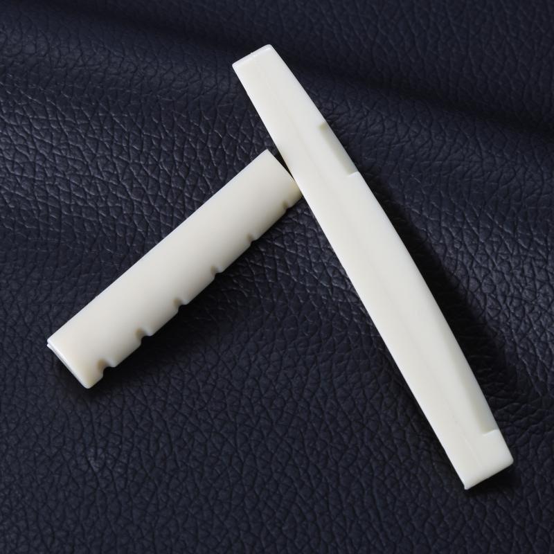 Ivory Guitar Parts 6 String Classical Guitar Bone Bridge Saddle And Nut Guitar Parts Accessories for Folk Acoustic Guitar TSLM1