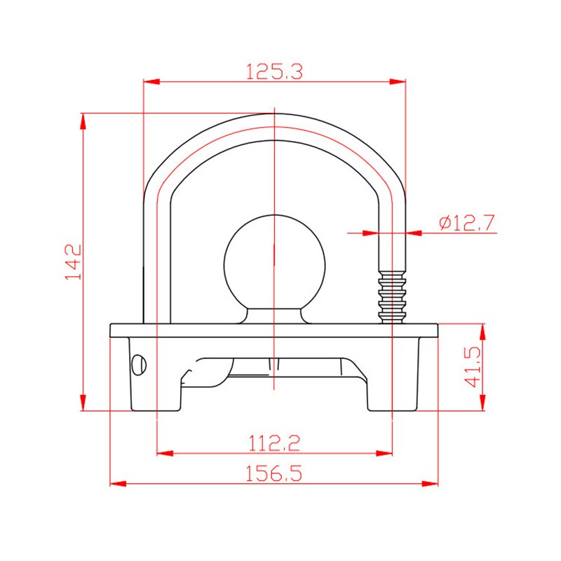 Universal Heavy Duty Hitch Lock Caravan Trailer Ball Coupler Trailer Lock Heavy Duty Hitch Anti-Theft Lock Yellow