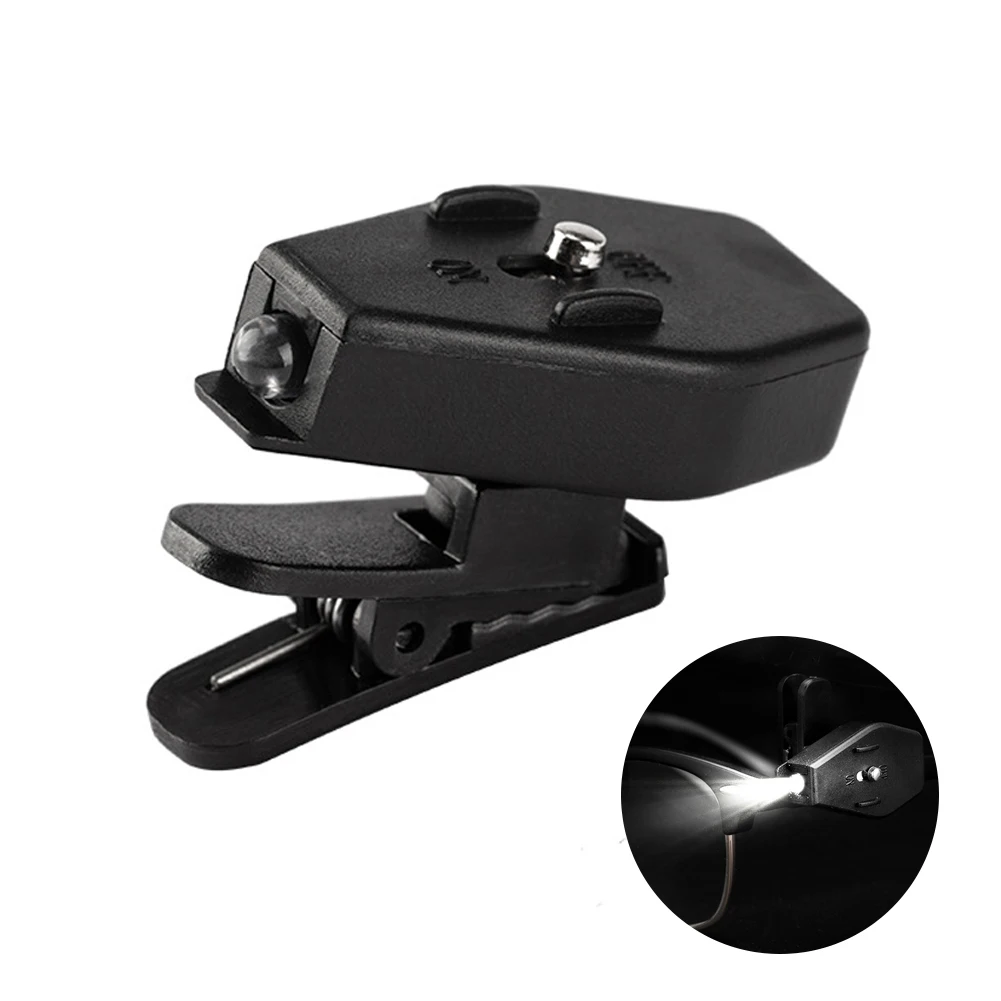 Linterna para gafas, lámpara de lectura, Clip para gafas, linterna, lámpara Universal ajustable para gafas, luces de lectura flexibles para libros
