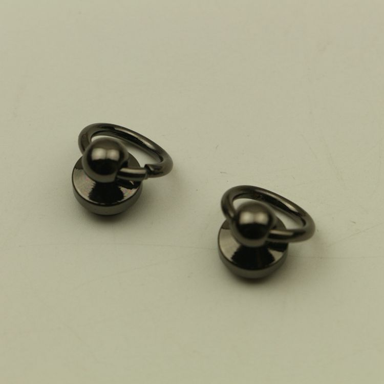 20 st metallnit handväska ring nippel nagel telefonbox nit sömnad kläder läder skor gör det själv handgjorda konst ring anslutning nit: Pistol svart / 8mm