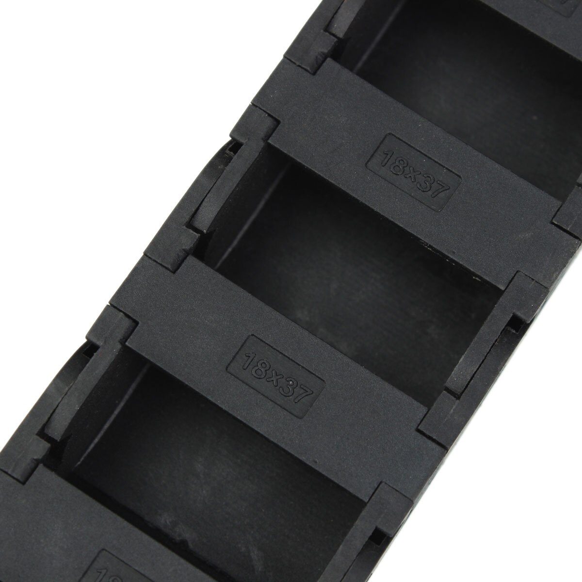 18mm x 37mm Openable Plastic Cable Drag Chain 1M Long Wire Carrier Drag Chain