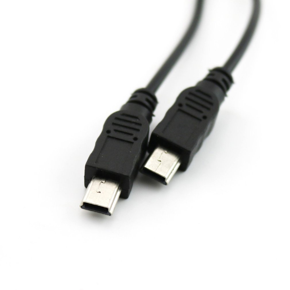 Mini USB 1 to 2 Y Splitter Cable USB 2.0 Mini 5-Pin Female to Double 2 Male Converter High Speed Charging Cable Cord