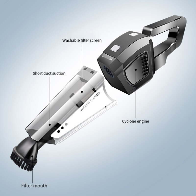 Odkurzacz samochodowy 120W 4500rocznie wysoki poziom ssania robić samochodu niski poziom hałasu ręczny automatyczny przenośny mokry i suchy robić samochodu czyszczenie komputera domowego