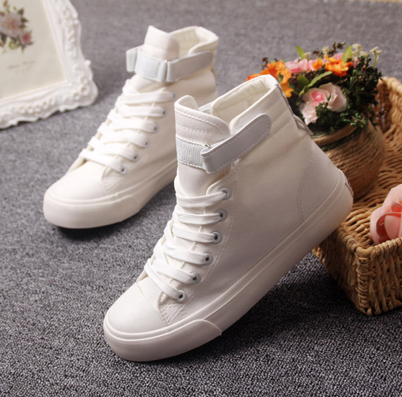 Kvinder fritidssko efterår high top sneakers sko kvinder flade kvindelige åndbar snøre lynlås dame sneakers