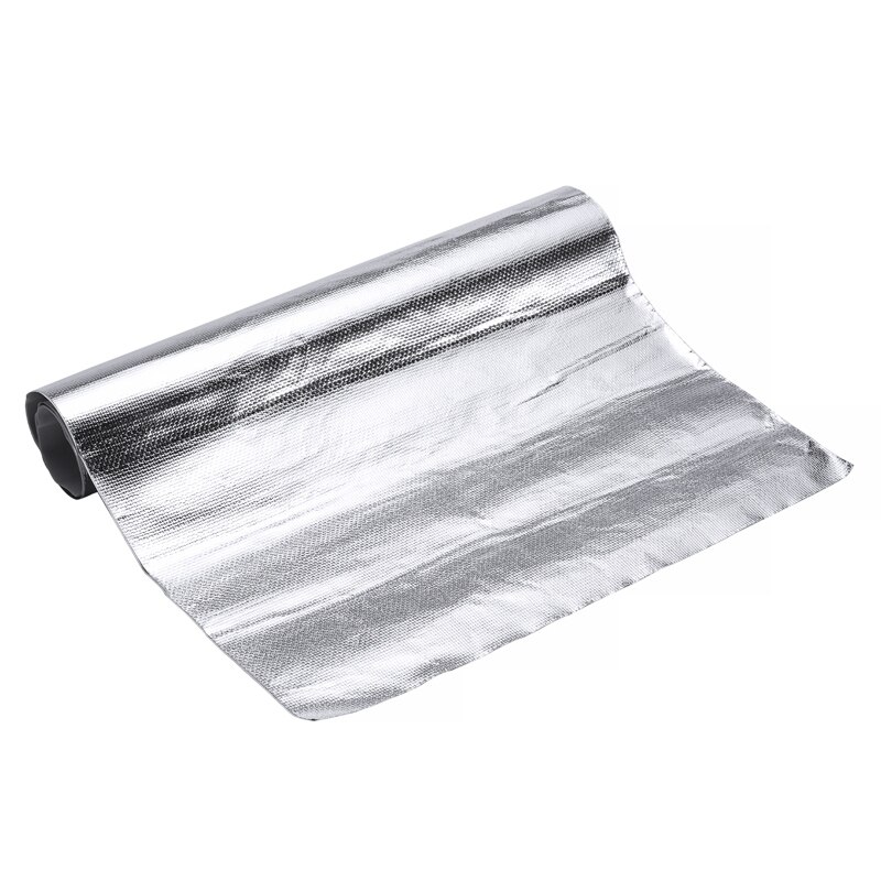 1pc 12"x24" 0.2mm Thickness Car Auto Heat Shield Barrier Heat Reflective Adhesive Backed Aluminum Fiberglass Cloth with PSA