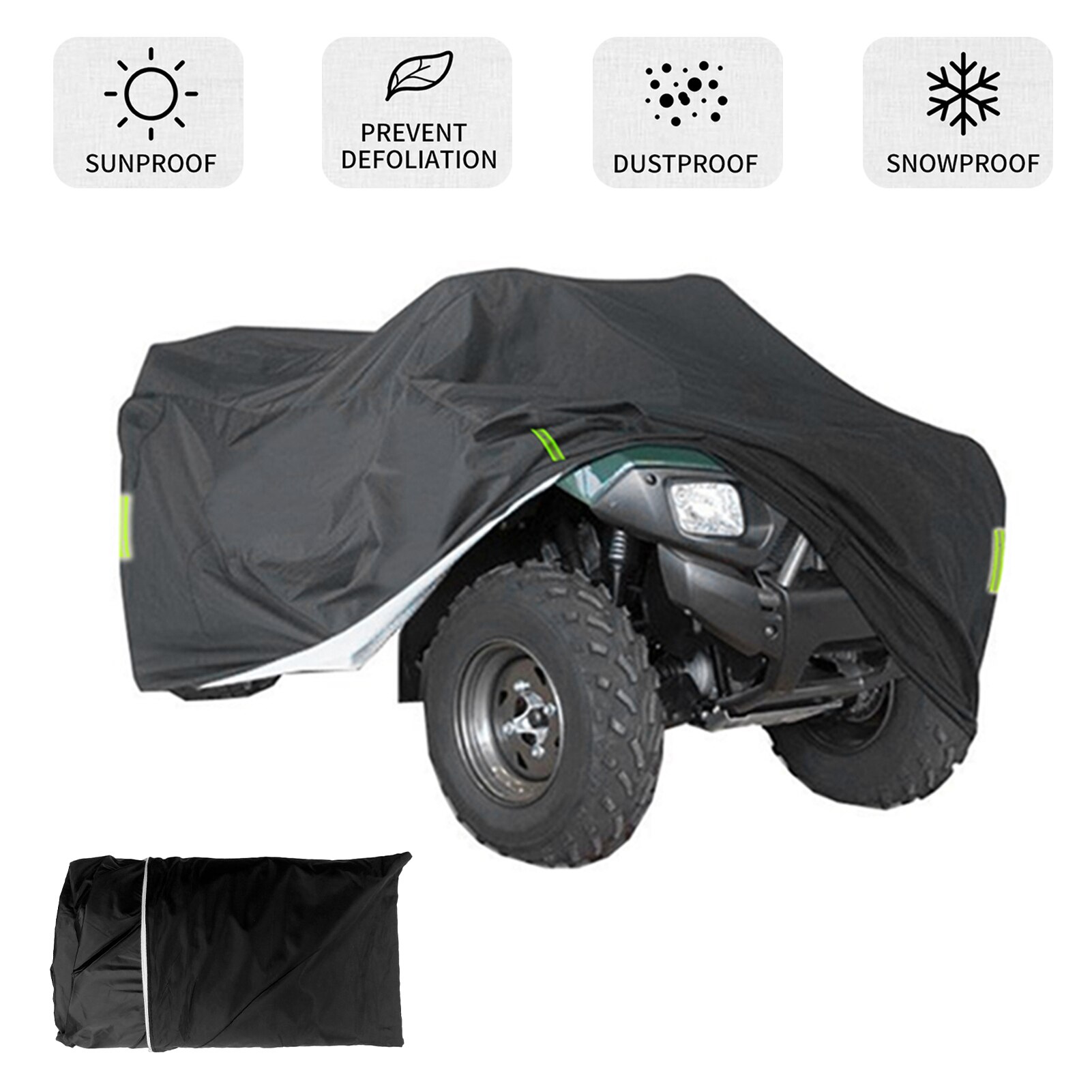 Quad Bike ATV Cover Universal 190T Waterproof Resistant Dustproof Anti-UV Motorcycle Vehicle Car ATV Covers M L XL XXL XXXL
