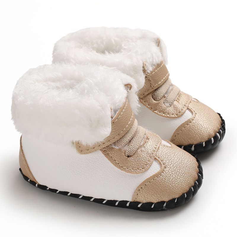 Pasgeboren Baby Meisjes Jongens Snowboots Winter Lederen Laarzen Baby Zachte Bodem Schoenen Baby PU Harige Warme Laarzen