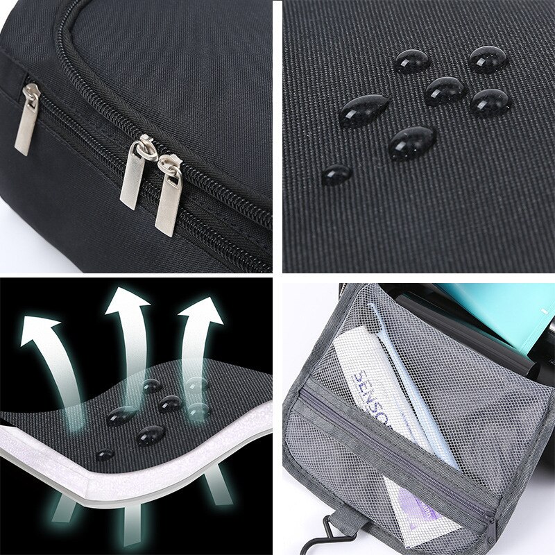 FUDEAM poliestere uomo Business borsa portaoggetti portatile articoli da toeletta organizzatore borsa da viaggio per donna borsa da viaggio impermeabile