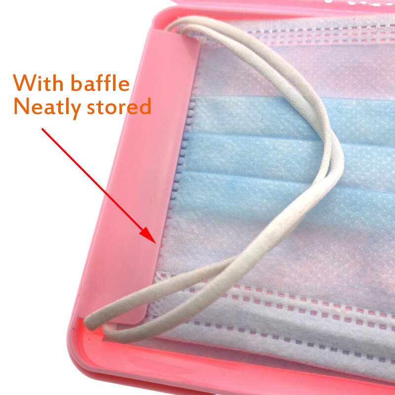 Portable Face Mask Storage Box Case Face Shield Holder Travel Organizer For Temporary Storage