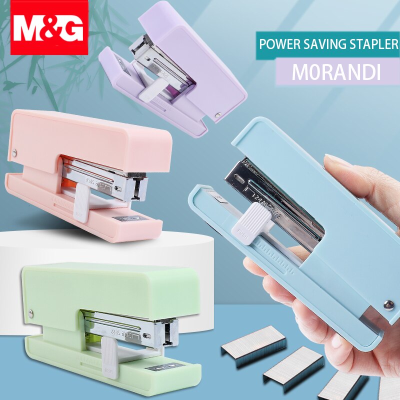 M &amp; G Morandi-grapadora eléctrica con grapas, ahorro de color, 24/6, 26/6, para papelería, accesorios de oficina, suministros escolares