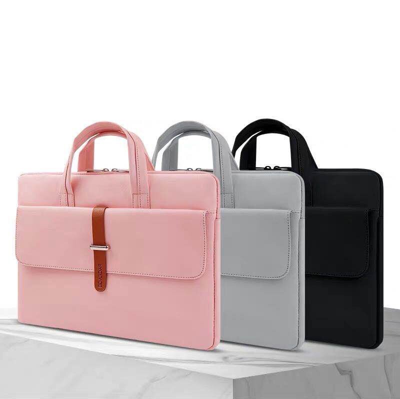 Large Capacity Briefcase Unisex Portable Waterproof A4 Document Computer Storage Handbag Zipper Bag Office Business Accessories