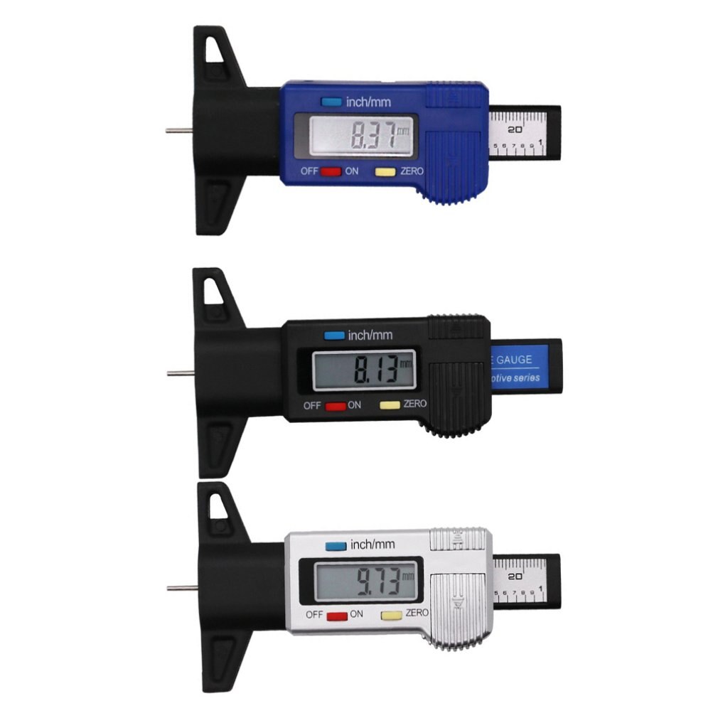 High-Precision Digital Tread Depth Gauge Car Tire Wear Detection Electronic Vernier Caliper Car Measurer Tool