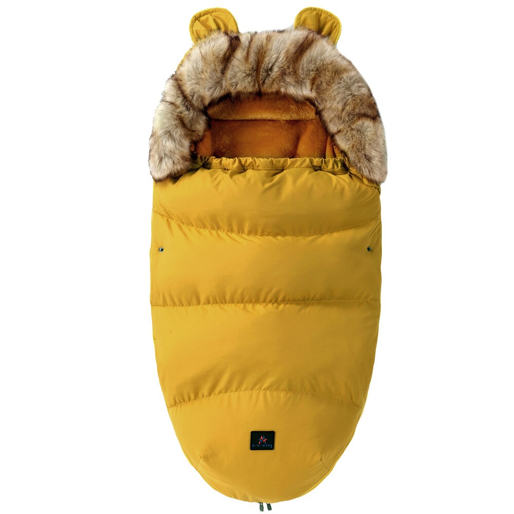 Envelop In Een Kinderwagen Baby Slaapzak Winter Sokken Slaap Zak Winddicht Warm Sleepsack Baby Voetenzak Voor Wandelwagen: yellow