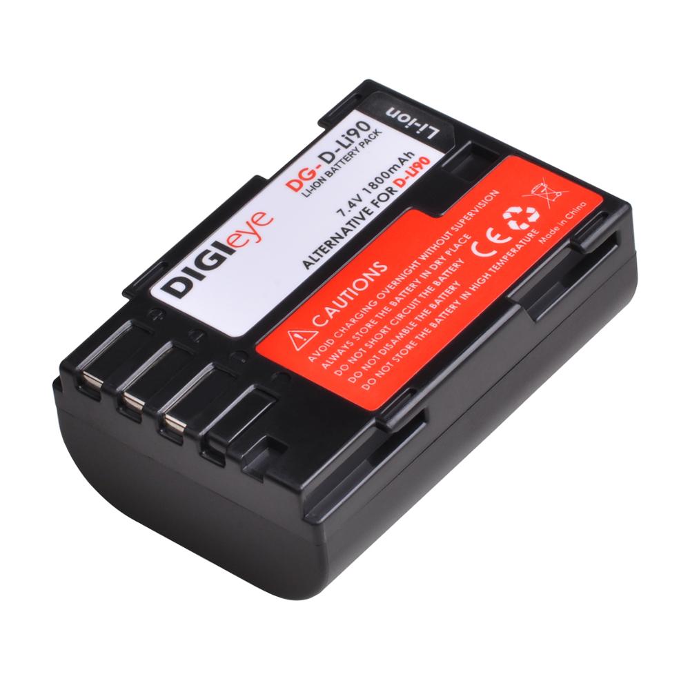 1800Mah D-LI90 DLI90 D LI90 Batterij Voor Pentax 645 645D 645Z K-1 K-01 K-3 K-5 K-5D K-5IIs K-7 K-7D k1 K01 K3 K5 K5D: 1 battery