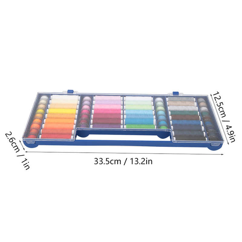 Rangement Scrapbooking 32 Color 64 Sewing Thread Kit Storage Box Sewing Machine Accessories Sewing Tools Kit