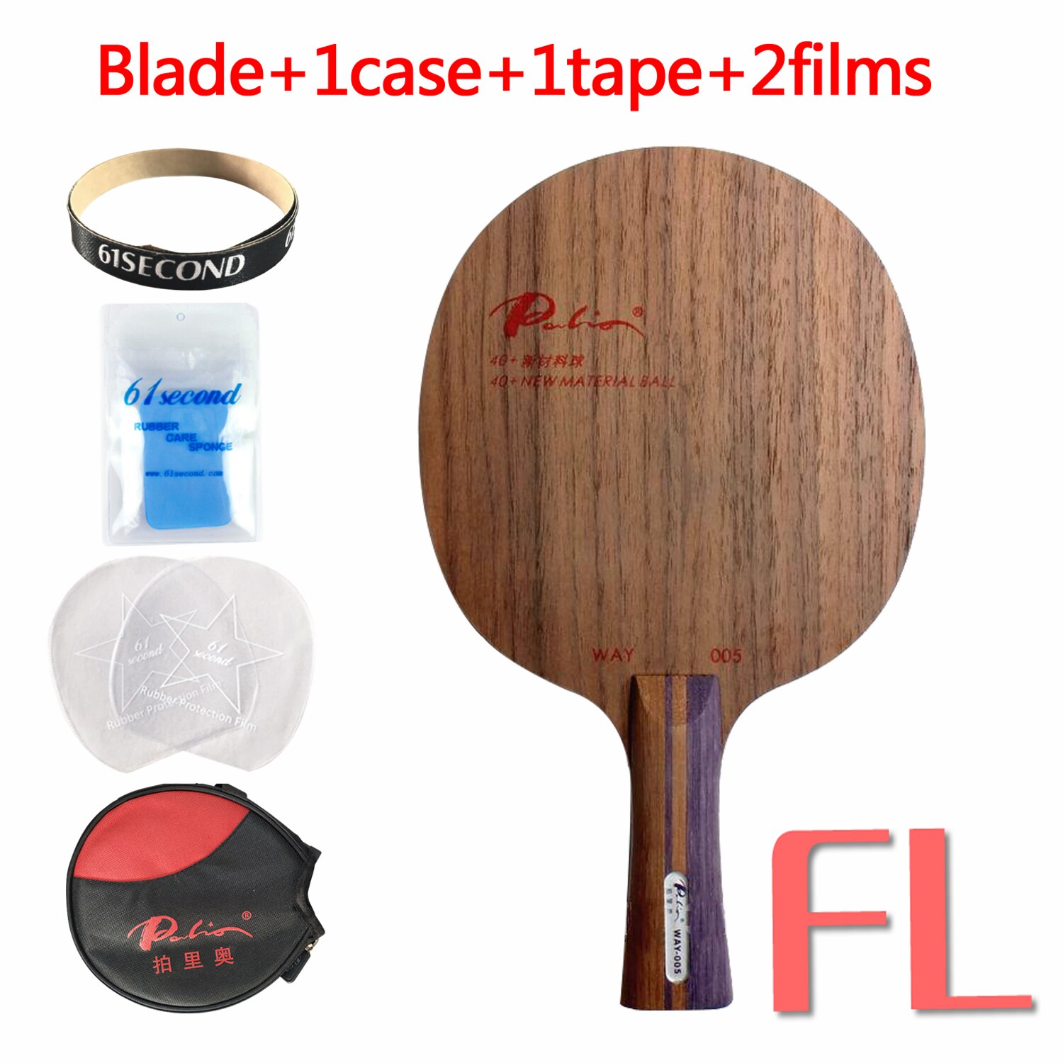 Palio official way005 way 005 table tennis blade pure wood for 40+ material table tennis racket sports racquet sports: FL with YBM case