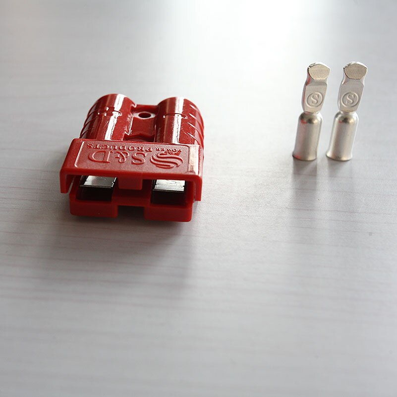 Red Battery Connector Plug 50 Amp Plug And Contacts