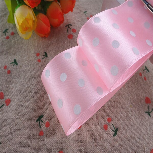 1-1/2 "38mm 5 Yards Stippen Gedrukt Satijn Lint Cadeau Verpakking DIY 100% Polyester Handgemaakte Materialen YM18010113: 123