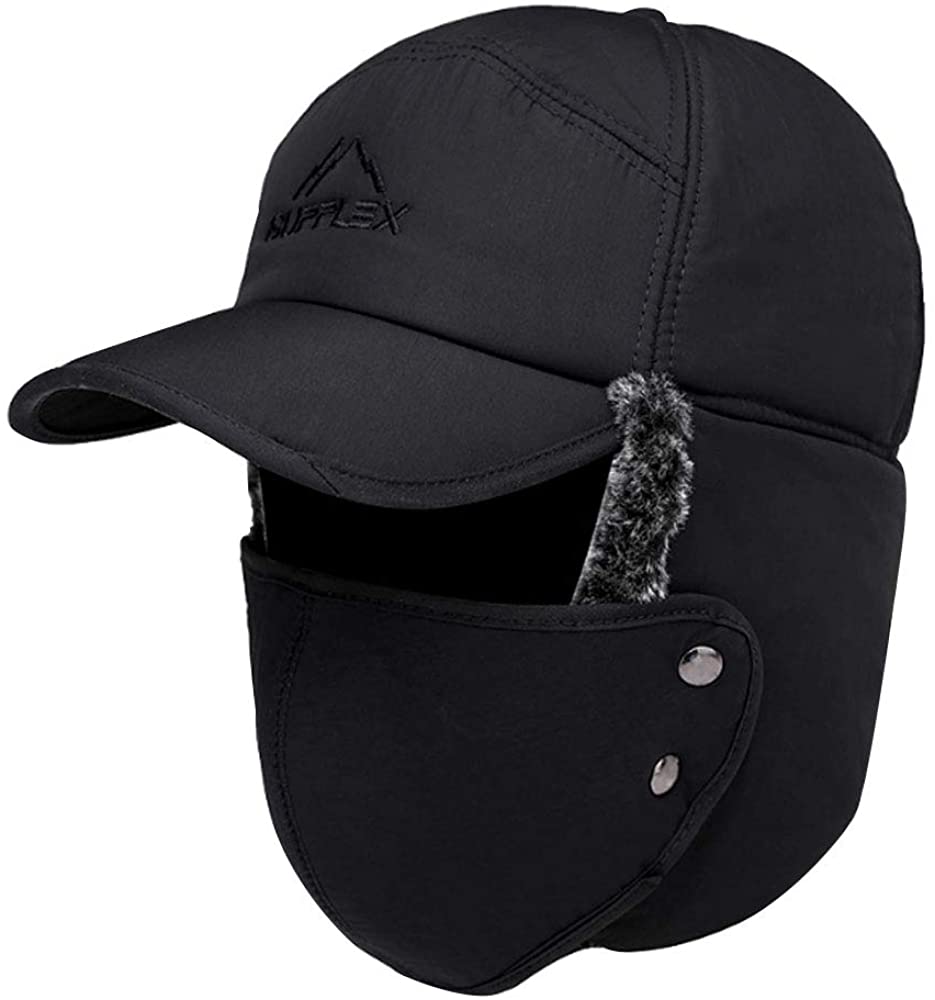 Winter Coldproof Thermal Bomber Hats Warm Faux Fur Oudoor Hat Men Women Ear Flap Cap Trooper Trapper Ski Hat Thermal Soft Caps