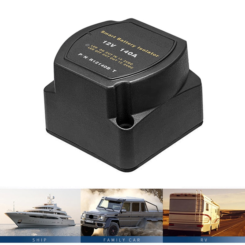 12V 140A Voltage Sensitive Relay Battery Isolator Automatic Charging Relay Car Accessories Car Battery Relay: Default Title