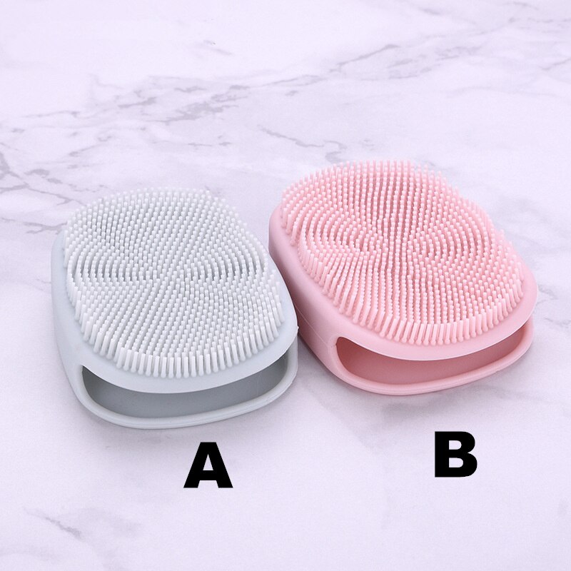 1pc Weiche Handschuh Silikon Gesicht Reiniger Waschen Pinsel Wäscher Bord Mitesser Entfernung für Kosmetische machen hoch Reinigung Werkzeuge: A grau